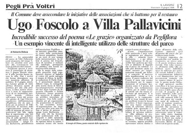 Articolo da Il Lavoro del 13 giugno 1990